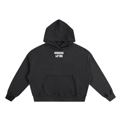 Oversized Cropped "Iron Sharpens Iron" Hoodie (Crusader Collection)