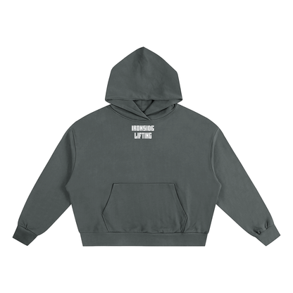 Oversized Cropped "Iron Sharpens Iron" Hoodie (Crusader Collection)